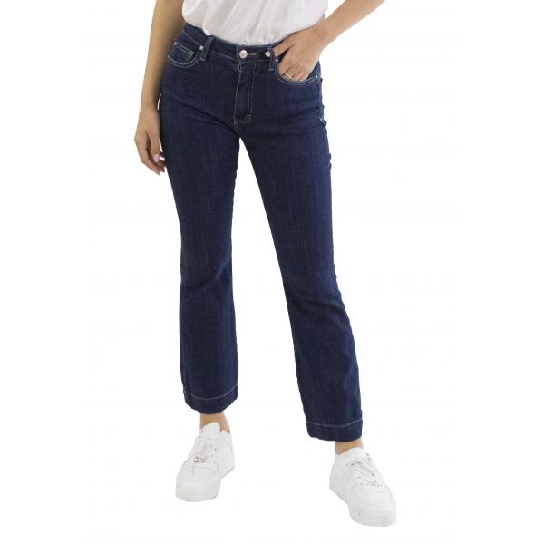 Jeans a zampa vita media cropped Please 